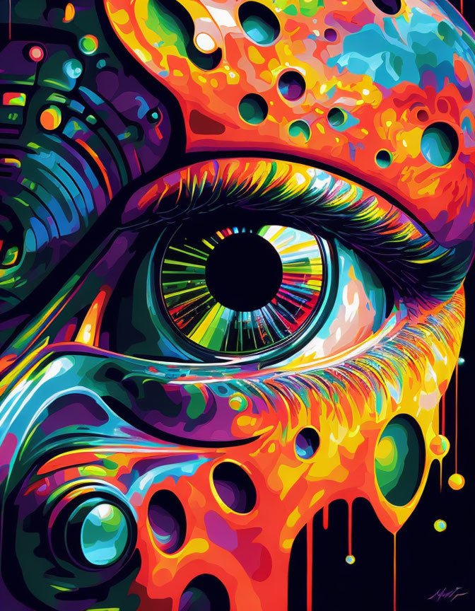 Unwind and De-stress with VIVA™ DIY Painting By Numbers (EXCLUSIVE) -  Mystical Colorful Eye (16