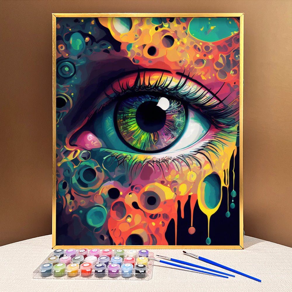 VIVA™ Mystical Eyes Collection (EXCLUSIVE) - Retro Futuristic Eye (16"x20") - VIVA Paint-by-Numbers