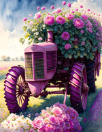 VIVA™ Pink Tractors Collection (EXCLUSIVE) - Floral Cruiser (16"x20"/40x50cm) - VIVA Paint-by-Numbers